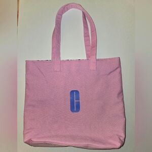 Clinique light pink large tote bag